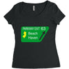 gps logo free exit 63 beach haven Women's Triblend Scoop T-shirt