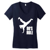 80's rule break dancer Women's V-Neck T-Shirt