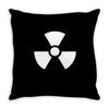 biohazard logo die cut vinyl Throw Pillow