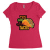 this girl likes tacos Women's Triblend Scoop T-shirt