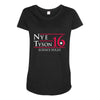 nye tyson '16 science rules Maternity Scoop Neck T-shirt