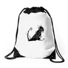 toothy monster Drawstring Bags