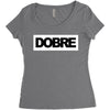 Dobre Black/White Women's Triblend Scoop T-shirt