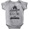 adventure calling and i must go woods ex Baby Bodysuit