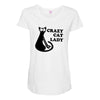 crazy cat lady Maternity Scoop Neck T-shirt