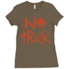 no trick pumpkin halloween Ladies Fitted T-Shirt