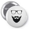 beard and glasses Pin-back button