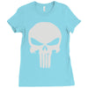 the punisher skull head Ladies Fitted T-Shirt