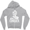 conquer   super saiyan goku Zipper Hoodie