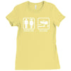 drifting   problem solved mens funny Ladies Fitted T-Shirt