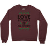 Love Actually Is All Around Ugly Christmas for light Crewneck Sweatshirt