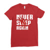 Never Sleep Again Ladies Fitted T-Shirt