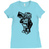 dance robot music old Ladies Fitted T-Shirt