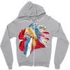 chief many feathers Zipper Hoodie
