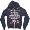 mama bear message Zipper Hoodie