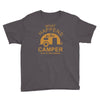 what happens in camper stays in camper vintage style camp funny Youth Tee