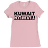 kuwait negative Ladies Fitted T-Shirt