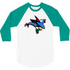 san jose street sharks 3/4 Sleeve Shirt
