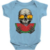 watermelon skull Baby Onesie