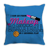 makeup to basketball Throw Pillow