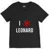 i heart leonard V-Neck Tee