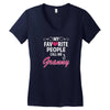 My Favorite People Call Me Granny Women's V-Neck T-Shirt