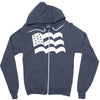 american flag sticker vinyl decal   usa stars united states country ca Zipper Hoodie