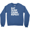 eat sleep game repeat Crewneck Sweatshirt