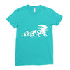 alien evolution   mens funny Ladies Fitted T-Shirt