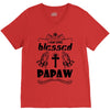 I Am One Blessed Papaw V-Neck Tee