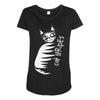 cat stripes Maternity Scoop Neck T-shirt
