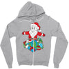 santa with piles of christmas Zipper Hoodie