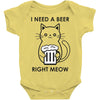RIGHT MEOW BEER CAT Baby Onesie