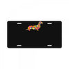 dachshund flower 2 License Plate