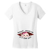 June Peeking Out Asian Baby Girl Women's V-Neck T-Shirt