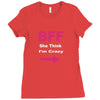 she thinks i'm crazy Ladies Fitted T-Shirt