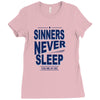 official t shirt mens you me at six sinners never sleep big all sizes Ladies Fitted T-Shirt