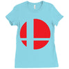 smash bros tribute unisex vinyl Ladies Fitted T-Shirt