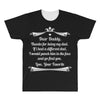 Dear Daddy, Thanks for Being my Dad Baby Boy Letter to Father All Over Men's T-shirt