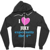 i love july especially the 4th Zipper Hoodie