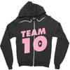team 10 light pink Zipper Hoodie