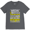 Legends Are Born In April V-Neck Tee