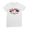 August Peeking Out Asian Baby Girl Ladies Fitted T-Shirt