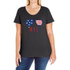 4th of July Ladies Curvy T-Shirt