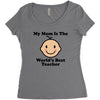 My Mom Is The World's Best Teacher Women's Triblend Scoop T-shirt