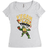 vegan pizza power Women's Triblend Scoop T-shirt