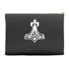thors hammerretro viking norse fashion cool Accessory Pouches