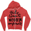 girls compete, women empower Zipper Hoodie
