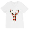 christmas deer V-Neck Tee