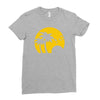 beach silhouette birds sand sunset Ladies Fitted T-Shirt